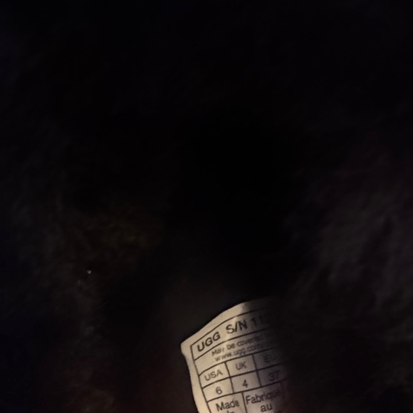 UGG Women's Midnight Black Plush Clogs / Disquette style - Picture 6 of 8